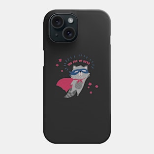 Hero Raccoon Phone Case