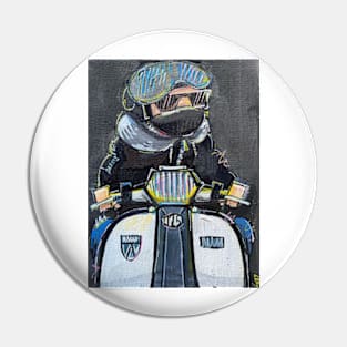 Retro Scooter, Classic Scooter, Scooterist, Scootering, Scooter Rider, Mod Art Pin