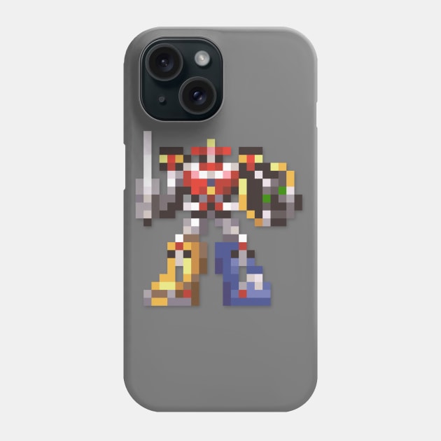 Dino Megazord low-res pixelart Phone Case by JinnPixel