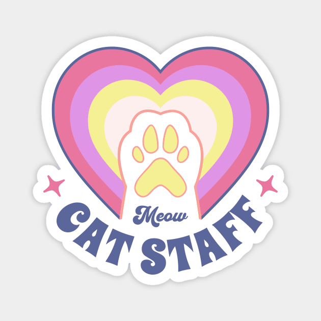 Meow Cat Staff Magnet by The WYLD Tribe