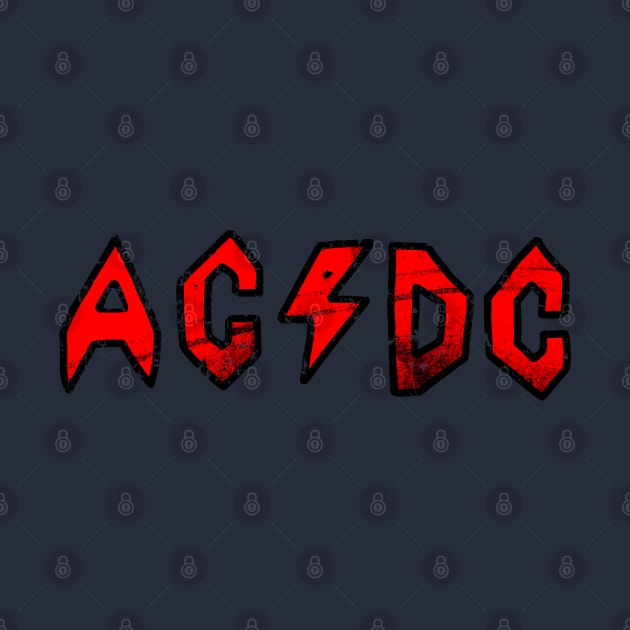 Butt-Head AC/DC Distressed - Red by Botak Solid Art