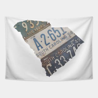 Vintage South Carolina License Plates Tapestry