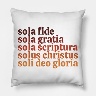 The Five Solas Pillow