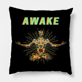 Mandala Meditate Awake Pillow