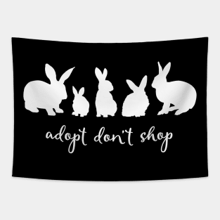 Adopt Don't Shop - Bunny Edition (White) Tapestry