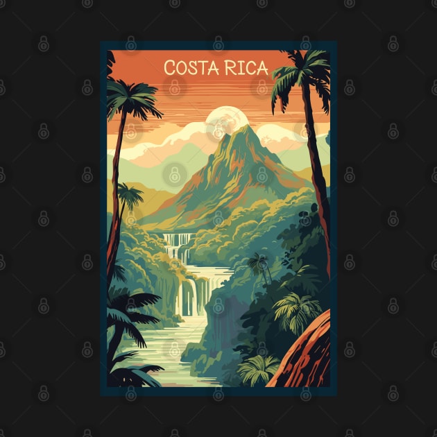 Costa Rica, Travel Poster by BokeeLee