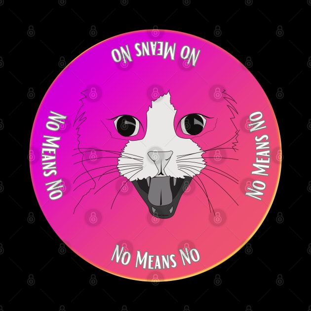 No means No Hissing Cat Artwork by The Wolf and Phoenix Shop LLC