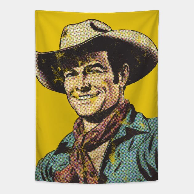 Comic Book Cowboy - Distressed Authentic Tapestry by offsetvinylfilm