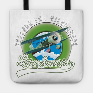 lake Superior, explore the wilderness logo Tote