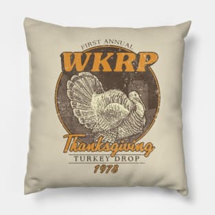 WKRP Turkey Drop Pillow