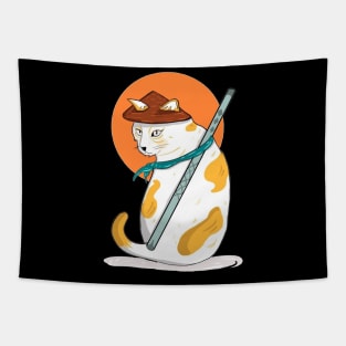 samurai cat Tapestry