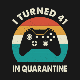 I Turned 41 In Quarantine - Sunset Retro Vintage 1979 41st Birthday Gift T-Shirt