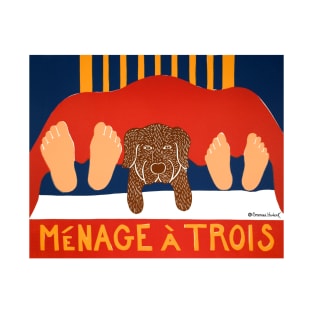 Ménage à Trois - Stephen Huneck Funny Dog T-Shirt