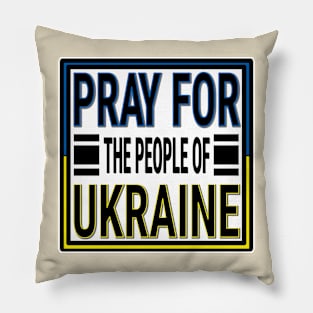 IN SUPPORT OF THE PEOPLE OF UKRAINE - FLAG OF UKRAINE STICKER DESIGN Pillow