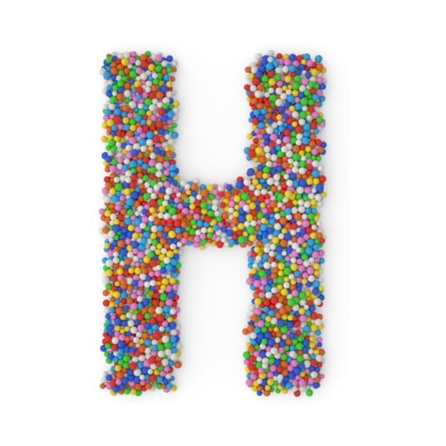 Sweet sprinkles - letter H by peggieprints