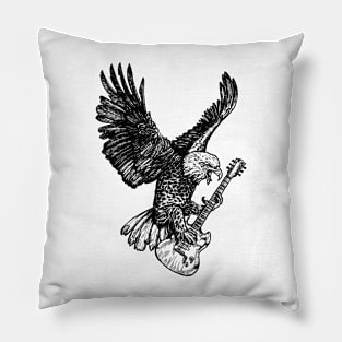 SEEMBO Eagle Playing Guitar Guitarist Musician Music Band Pillow