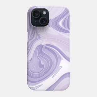 preppy girly marble pattern lilac purple swirls Phone Case