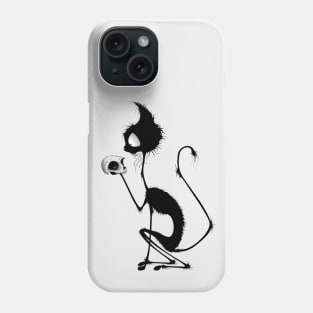 Cat Funny Shakespeare Parody Skinny Character "To Be or not to Be" Phone Case