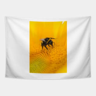 Bee on sunflower Tapestry