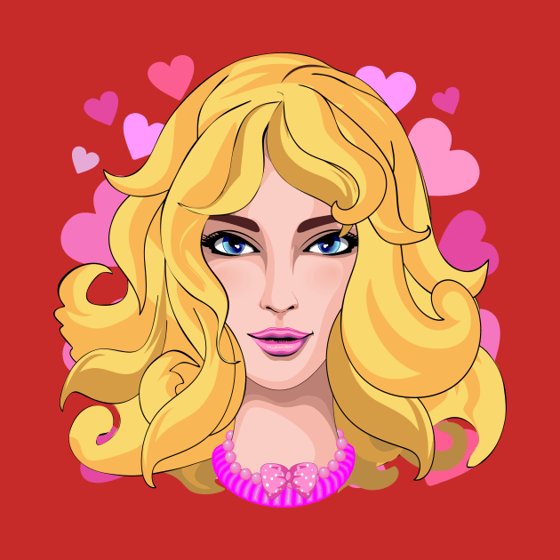 Barbie Pink Beauty Portrait by BluedarkArt