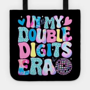 In My Double Digits Era Retro 10 Year Old 10th Birthday Girl Tote