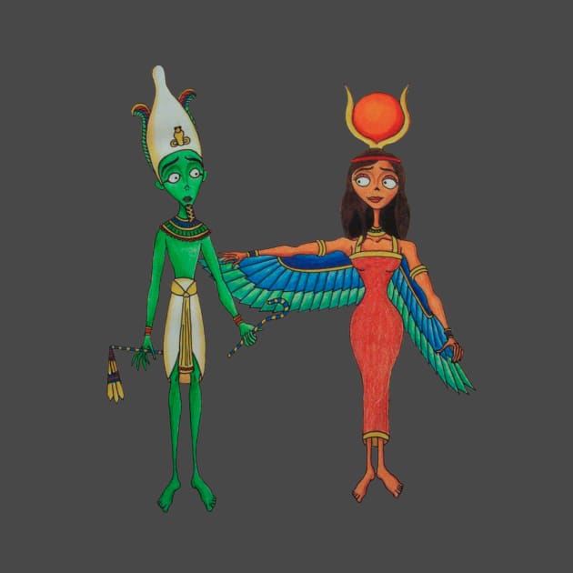 Isis and Osiris by kubiartwork