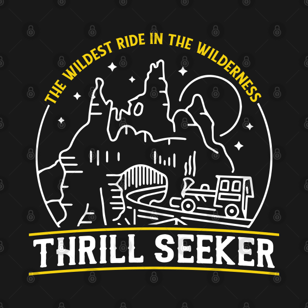 Thrill Seeker - Big Thunder Mountain Railroad - White and Gold magical mountain by Kelly Design Company by KellyDesignCompany