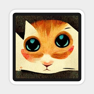 Cute Cat pattern 48 regular grid Magnet