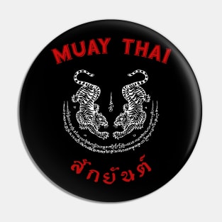 Muay Thai Tiger Sak Yant Tattoo Kickboxing Thailand Pin