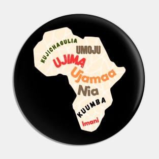 Kwanzaa African Continent Map Pin