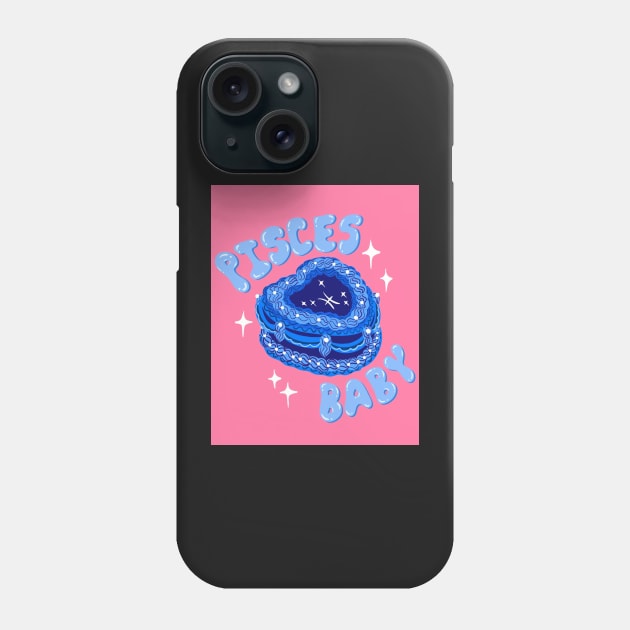 pisces cake Phone Case by hgrasel