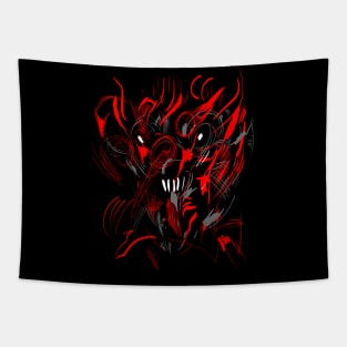 abstract demon face Tapestry