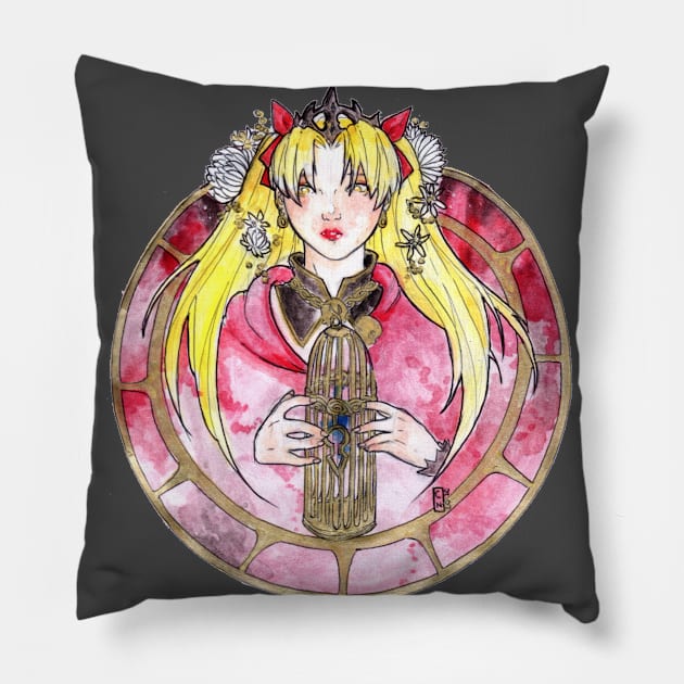 Ereshkigal, Queen of Underworld Pillow by Nenril