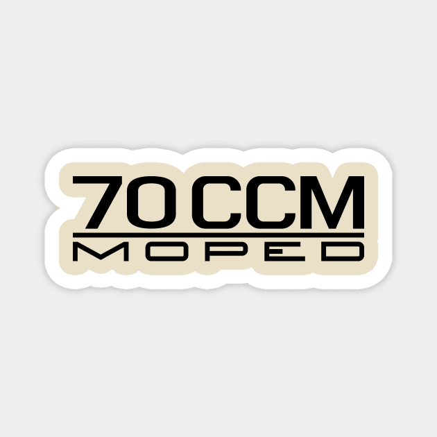 70cc Moped Emblem (Black) Magnet by GetThatCar