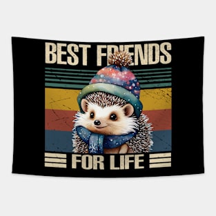 Quill Quest Trendy Hedgehog-themed T-Shirts Best Friend For Life Tapestry