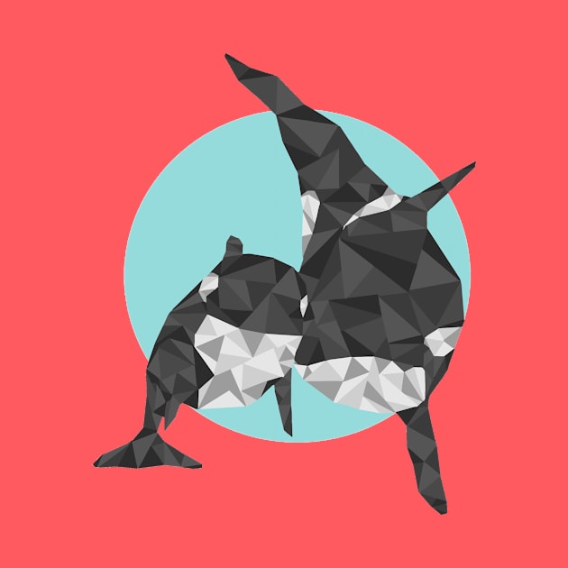 Geometric Orcas by ericacactus