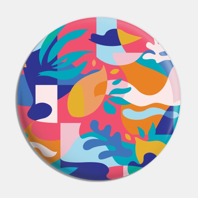 Amalfi Abstraction / Colorful Modern Shapes Pin by matise