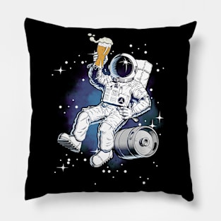 Astronaut with a beer Pillow