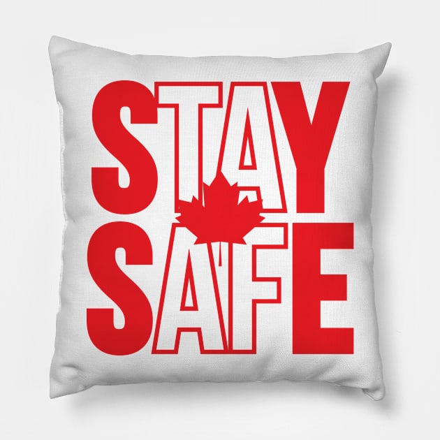 Canada Day 2020 Stay Safe Pillow by sigdesign