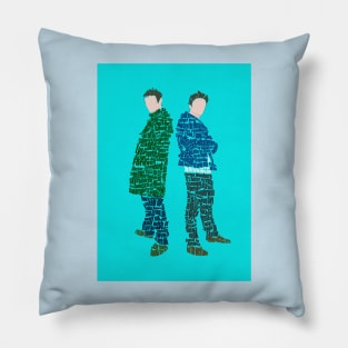 Oasis Liam and Noel Music Artwork Pillow