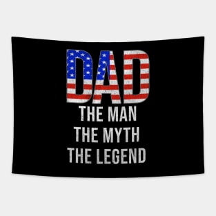 American Dad The Man The Myth The Legend - Gift for American Dad With Roots From American Tapestry