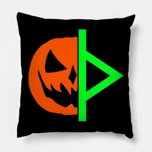Halloween 6 pumpkin / thorn (thurisaz) Pillow