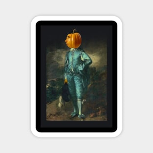 Pumpkin Boy in Blue Magnet