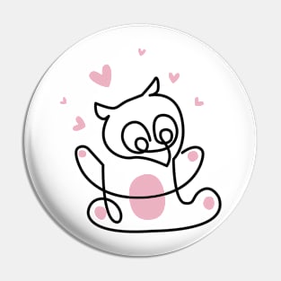 Baby Owlbear Lineart (white) Pin