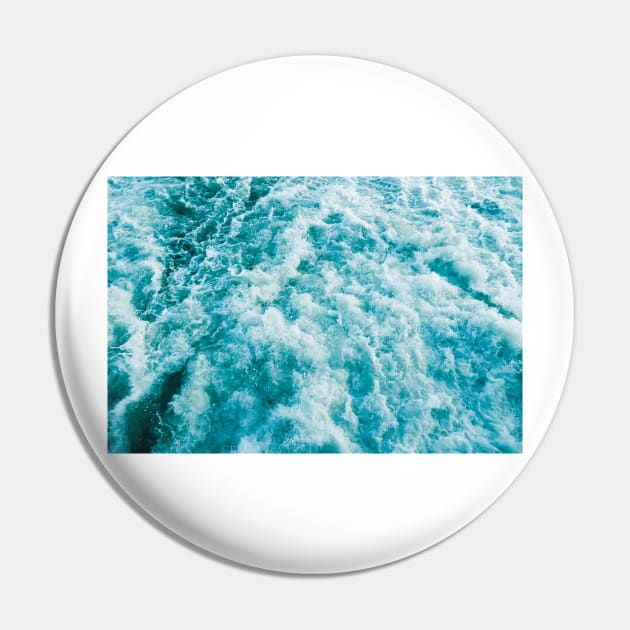 Whitewater River Rapids Green Abstract Pin by Amy-K-Mitchell