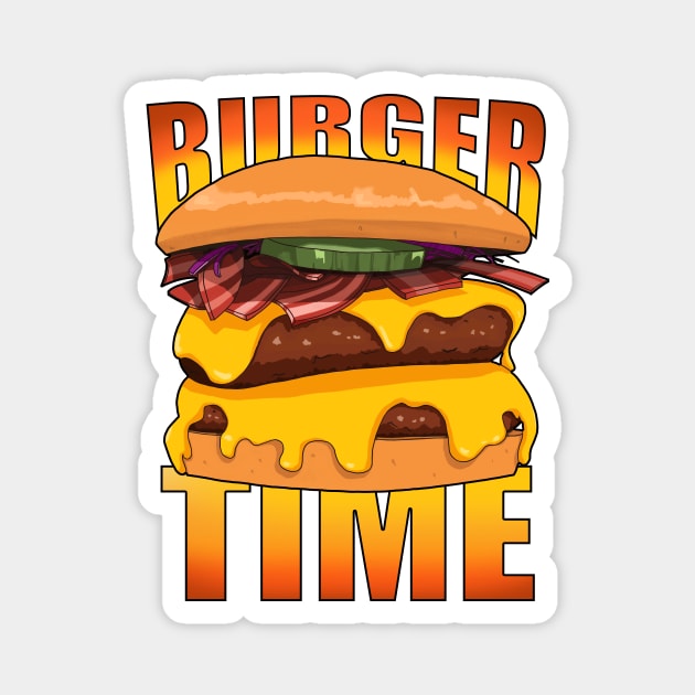 Burger Time is the Best Time Magnet by Moon Lit Fox