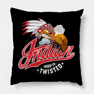 Indian vulture keep it twisted Pillow