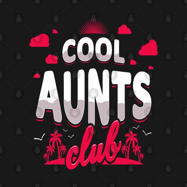 Cool Aunts Club Beach White Pink by JaussZ