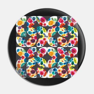 Semicircle geometric shapes in bright colors, retro shapes Pin