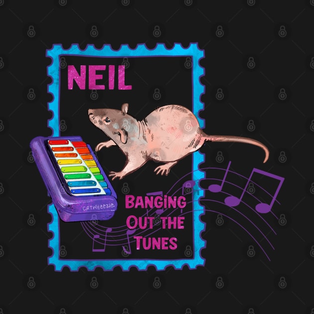 Neil Banging out the Tunes by Catwheezie